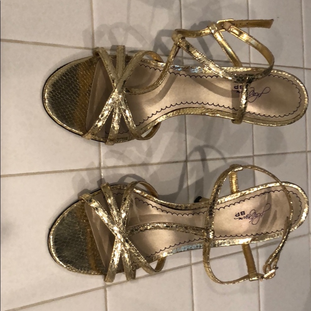 Nordstrom BP gold heels. Worn once.